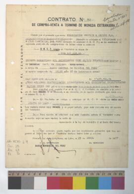 Contrato por compra-venta de divisas.