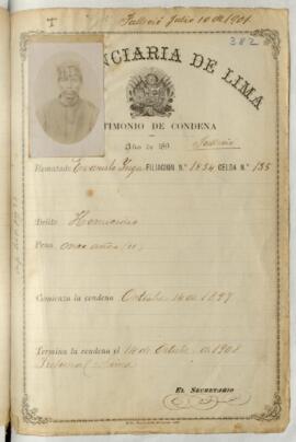 Testimonio de condena