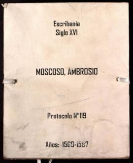 Protocolo notarial de Ambrosio de Moscoso