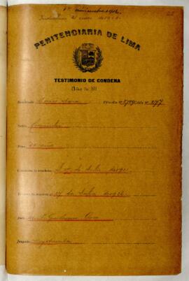 Testimonio de condena