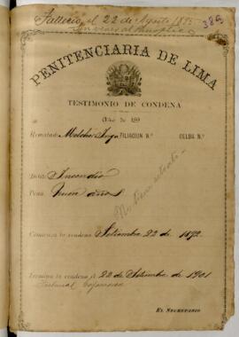 Testimonio de condena