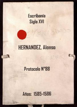 Protocolo notarial de Alonso Hernández