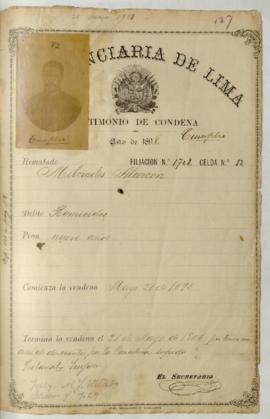 Testimonio de condena