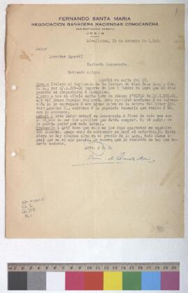 Envío de duplicado de factura, visita y compra de novillos