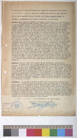 Certificado de indemnización