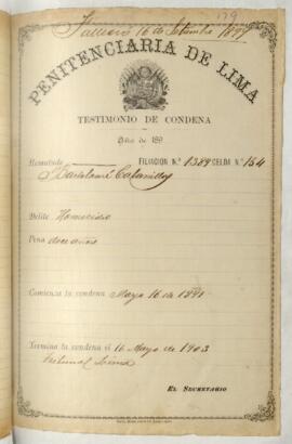 Testimonio de condena