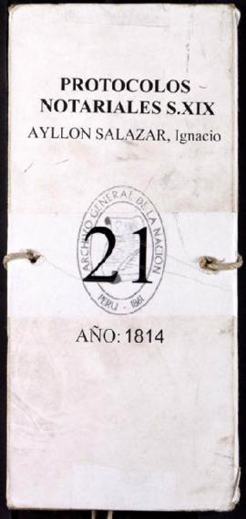 Protocolo notarial de Ignacio Ayllón Salazar